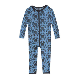 Boy's Print Bamboo Convertible Sleeper with Zipper - Dream Blue Four Dragons Baby & Toddler Sleepwear