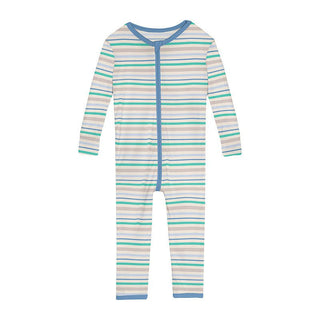 Boy's Print Bamboo Convertible Sleeper with Zipper - Mythical Stripe Baby & Toddler Sleepwear