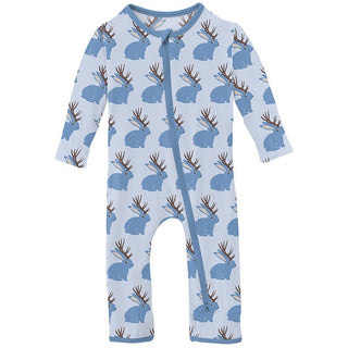 KicKee Pants Boy's Print Coverall with 2-Way Zipper - Dew Jackalope