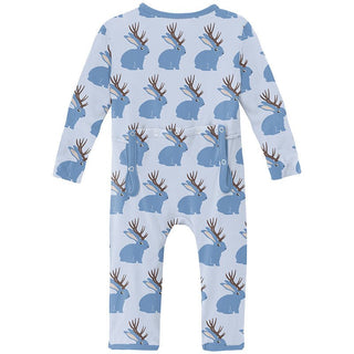 KicKee Pants Boy's Print Coverall with 2-Way Zipper - Dew Jackalope