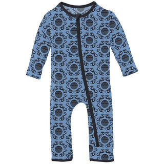 Boy's Print Bamboo Coverall with 2-Way Zipper - Dream Blue Four Dragons Baby & Toddler Sleepwear