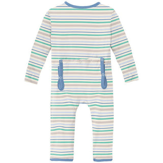 Boy's Print Bamboo Coverall with 2-Way Zipper - Mythical Stripe Baby & Toddler Sleepwear