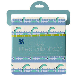 KicKee Pants Boy's Print Fitted Crib Sheet - Natural Sea Monster