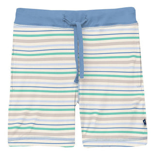 KicKee Pants Boy's Print Lightweight Drawstring Shorts - Mythical Stripe