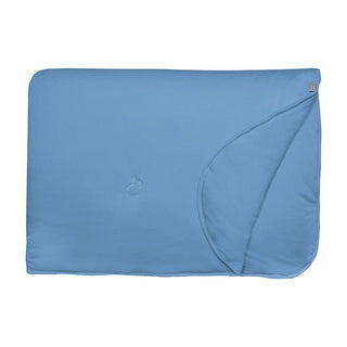 Solid Bamboo Fluffle Throw Blanket with Embroidery - Dream Blue Swaddling & Receiving Blankets