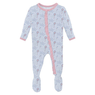 Girl's Classic Ruffle Footie with 2-Way Zipper - Dew Magical Princess | Stylish Sleepies offer designs that make bedtime beautiful.