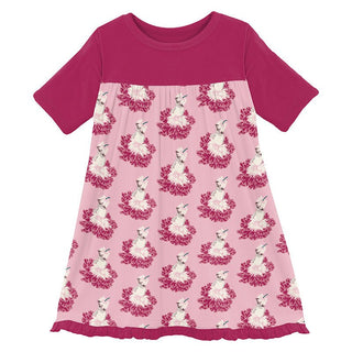 KicKee Pants Girl's Print Classic Short Sleeve Swing Dress - Cake Pop Thumbelina