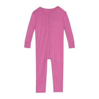 KicKee Pants Girl's Solid Convertible Sleeper with Zipper - Tulip