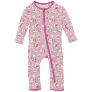 Girl's Print Bamboo Coverall with 2-Way Zipper - Cake Pop Tea Party Baby & Toddler Sleepwear