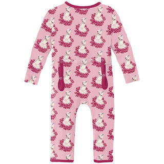 KicKee Pants Girl's Print Coverall with 2-Way Zipper - Cake Pop Thumbelina