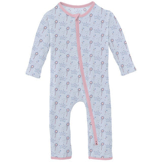 KicKee Pants Girl's Print Coverall with 2-Way Zipper - Dew Magical Princess | Stylish Sleepies offer designs that make bedtime beautiful.