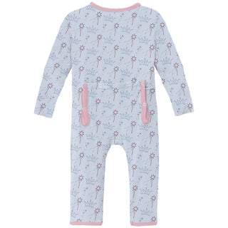 KicKee Pants Girl's Print Coverall with 2-Way Zipper - Dew Magical Princess