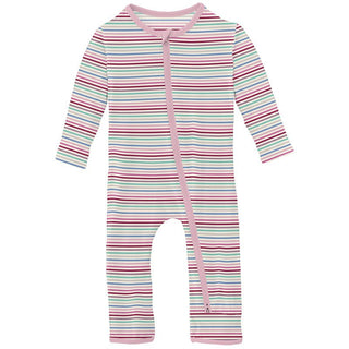 Girl's Print Bamboo Coverall with 2-Way Zipper - Make Believe Stripe Baby & Toddler Sleepwear