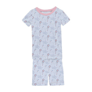 KicKee Pants Girl's Short Sleeve Pajama Set with Shorts - Dew Magical Princess | Stylish Sleepies offer designs that make bedtime beautiful.