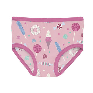 Girl's Print Bamboo Underwear (Set of 3) - Make Believe Stripe, Dream Blue & Cake Pop Candy Dreams Toddler Underwear