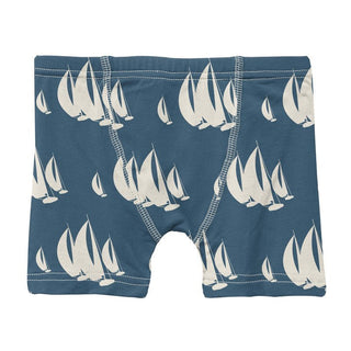 Kickee Pants Boy's Boxer Brief - Deep Sea Sailboat Race