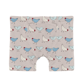 Kickee Pants Boxer Brief - Latte Chickens