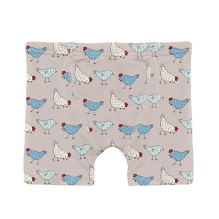 Kickee Pants Boxer Brief - Latte Chickens