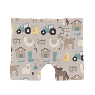 Kickee Pants Boxer Brief - Latte Morning on the Farm