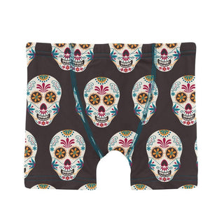 Kickee Pants Boy's Boxer Brief - Midnight Dia de los Muertos