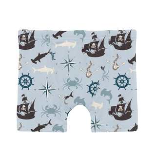 Kickee Pants Boxer Briefs (Set of 3) - Illusion Blue Pirate Adventure, Peacock & Peacock Puffer Family