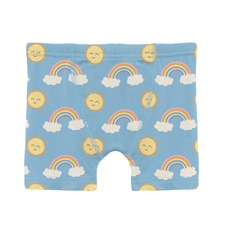 Kickee Pants Boxer Briefs (Set of 3) - Latte Morning on the Farm, Seaside Blue & Sunshine and Rainbows