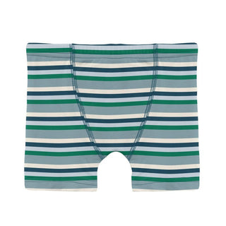 Kickee Pants Boy's Boxer Brief - Stormy Sea Stripe