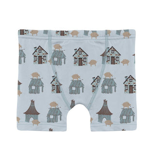 Kickee Pants Boy's Boxer Brief - Illusion Blue Three Little Pigs