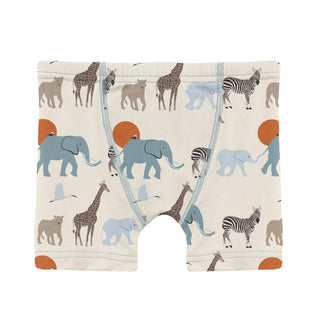 Kickee Pants Boy's Boxer Brief - Natural Just So Animals