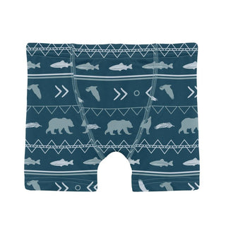 Kickee Pants Boy's Boxer Brief - Peacock Native Tribal Lore