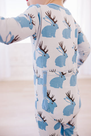 KicKee Pants Boy's Print Coverall with 2-Way Zipper - Dew Jackalope