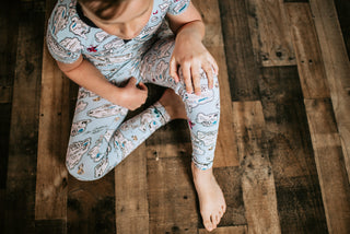 KicKee Pants Boy's Print Short Sleeve Henley Pajama Set - Dew Pirate Map