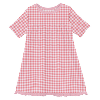 Kickee Pants Classic Short Sleeve Swing Dress - Cake Pop Gingham