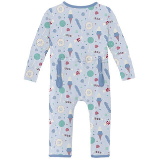 Print Bamboo Coverall with 2-Way Zipper - Dew Candy Dreams Baby & Toddler Sleepwear