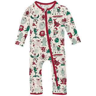 Bamboo Coverall with 2-Way Zipper - Merry Monsters Baby & Toddler Sleepwear