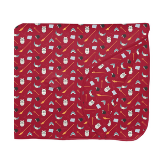 Bamboo Fluffle Throw Blanket with Embroidery - Crimson Magical World Swaddling & Receiving Blankets