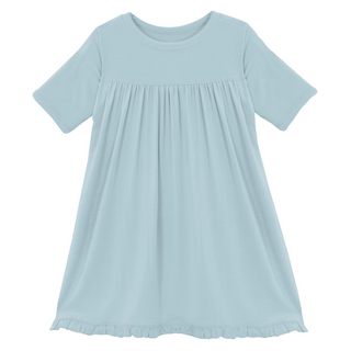  Kickee Pants Girl's Classic Short Sleeve Swing Dress - Spring Sky