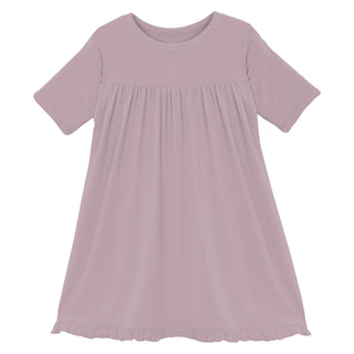 Kickee Pants Girl's Classic Short Sleeve Swing Dress - Sweet Pea