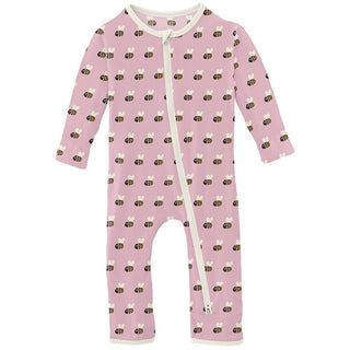 Girl's Print Bamboo Coverall with 2-Way Zipper - Cake Pop Baby Bumblebee Baby & Toddler Sleepwear