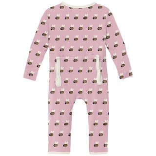 Girl's Print Bamboo Coverall with 2-Way Zipper - Cake Pop Baby Bumblebee Baby & Toddler Sleepwear