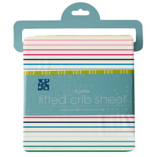 Kickee Pants Fitted Crib Sheet - Happy Stripe