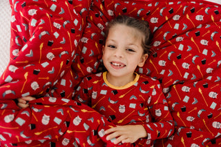 Kickee Pants Long Sleeve Pajama Set - Crimson Magical World | Stylish Sleepies offer designs that make bedtime beautiful.