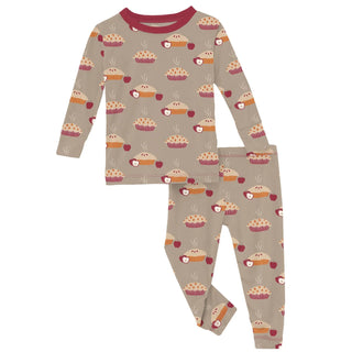 Kickee Pants Long Sleeve Pajama Set - Fall Pies | Stylish Sleepies offer designs that make bedtime beautiful.