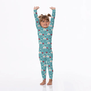 Kickee Pants Long Sleeve Pajama Set - Glacier Medicine