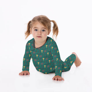 Kickee Pants Long Sleeve Pajama Set - Ivy