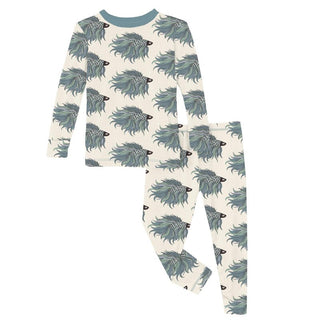 Bamboo Long Sleeve Pajama Set - Natural Rainbow Fish Baby & Toddler Sleepwear