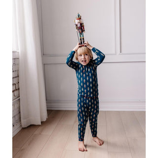 Kickee Pants Long Sleeve Pajama Set - Peacock Nutcrackers