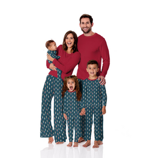 Kickee Pants Long Sleeve Pajama Set - Peacock Nutcrackers