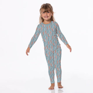 Bamboo Long Sleeve Pajama Set - Stormy Sea Seahorses Baby & Toddler Sleepwear