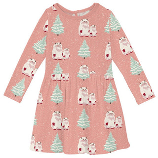 Bamboo Long Sleeve Twirl Dress with Pockets - Blush Yeti Baby & Toddler Dresses